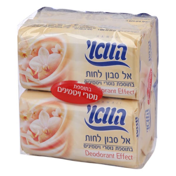 הוואי אל סבון לחות בתוספת נוטרי ויטמינים אפקט דאודורנט 4×100 גרם